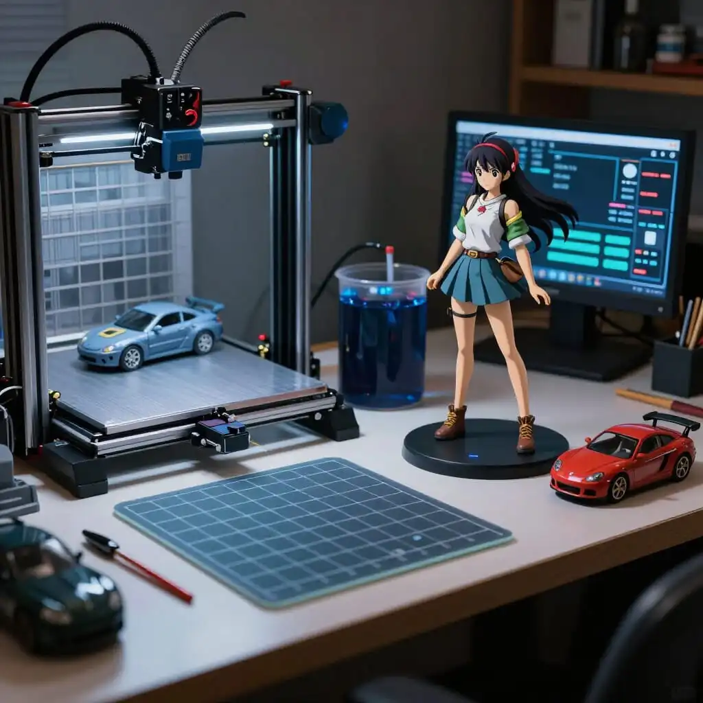 Calibration d'une imprimante résine pour figurines Garage Kit