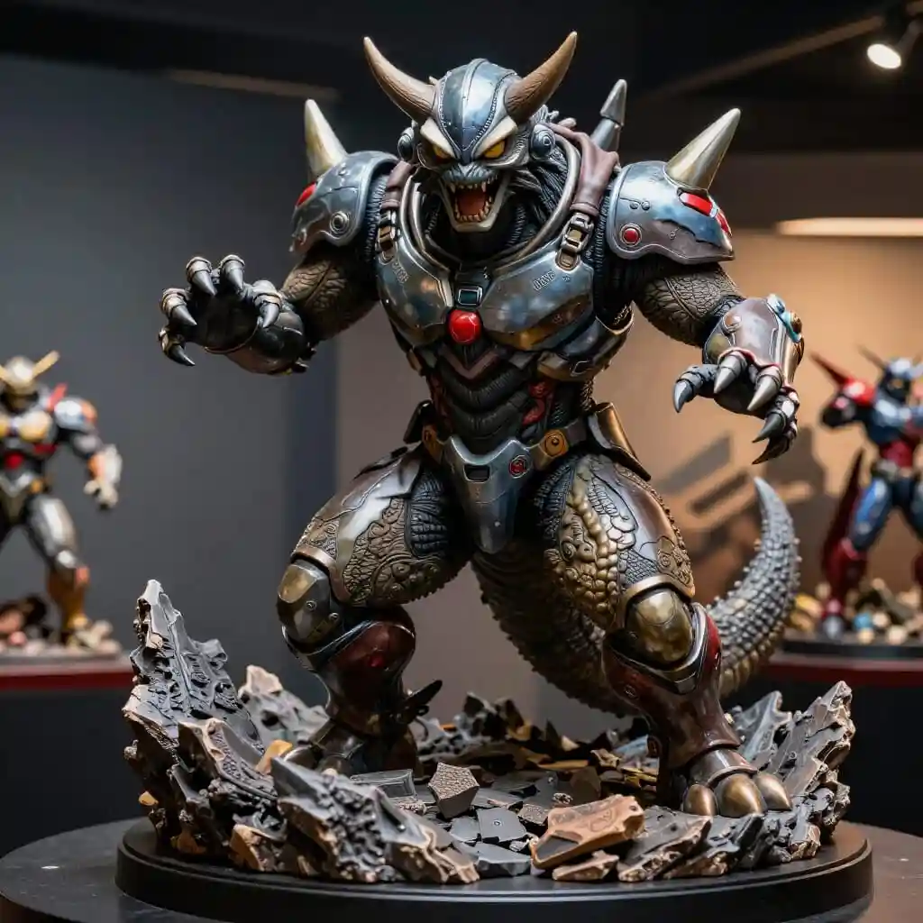 Figurines inspirées des univers Kaiju et Tokusatsu