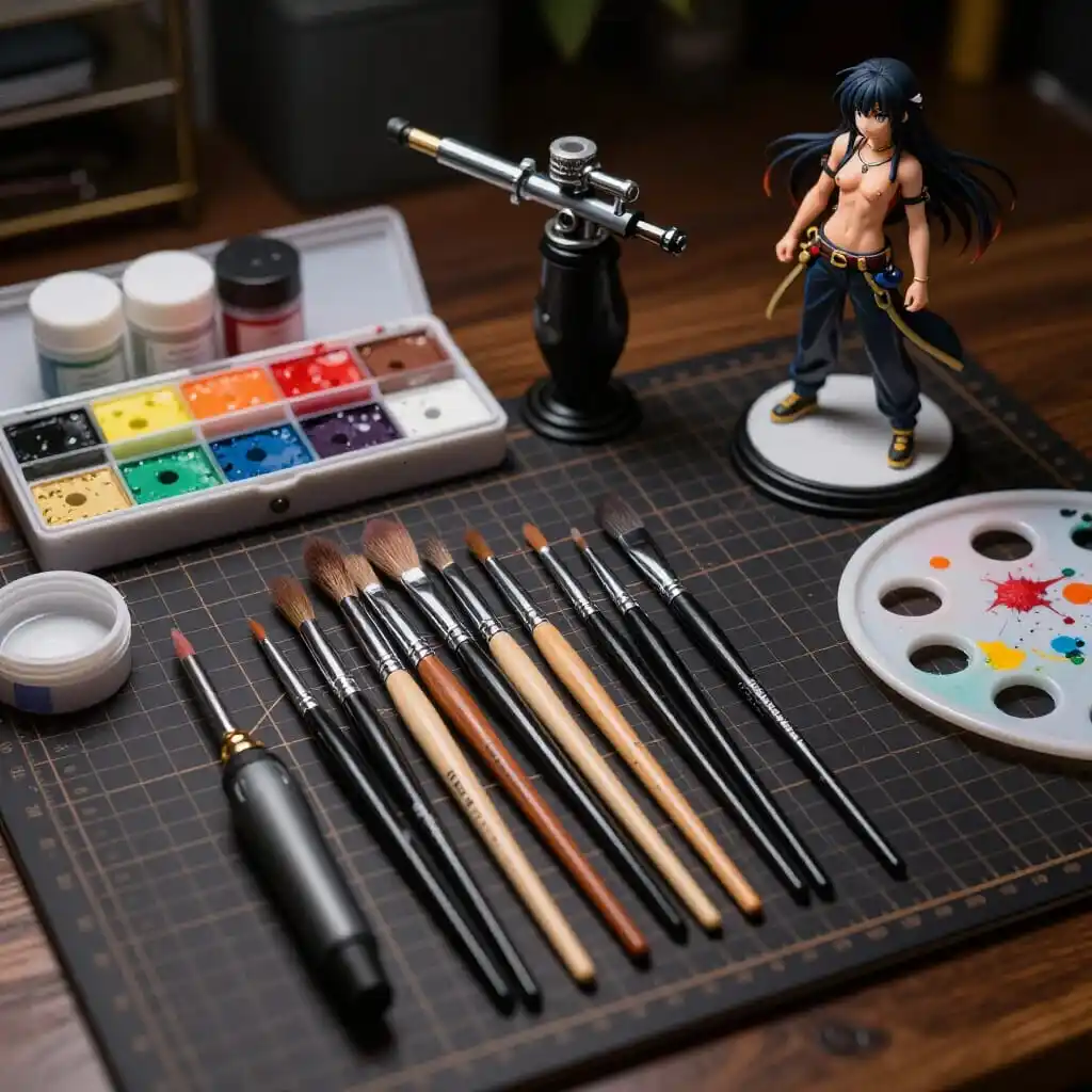 Matériel de peinture pour débuter les figurines