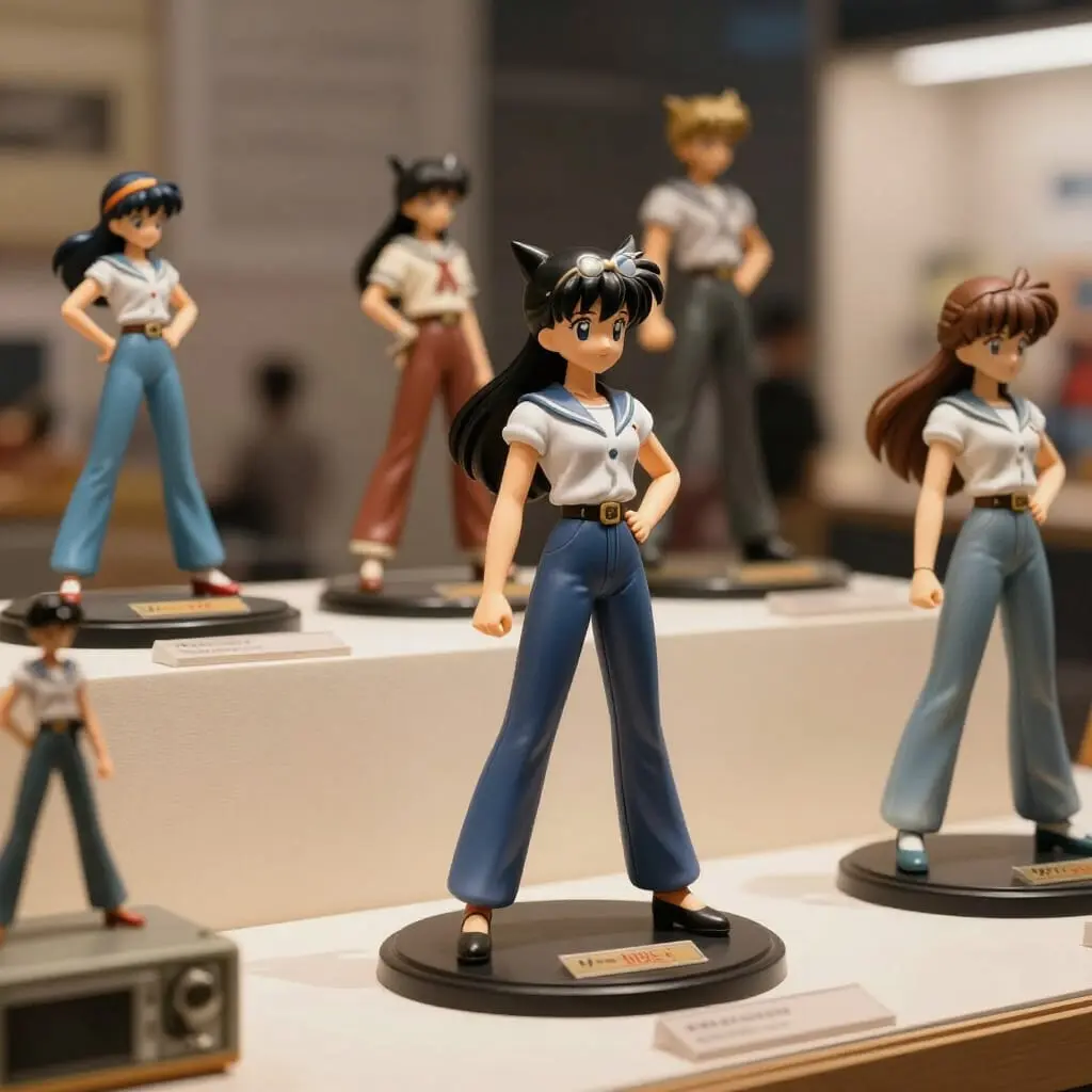 Figurines en résine représentant les premiers studios japonais